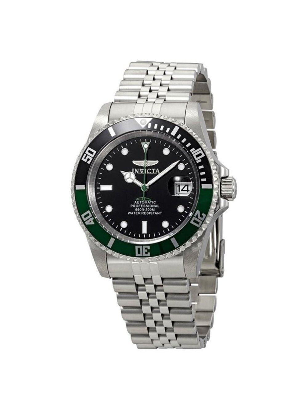 NWT Invicta Pro Diver Automatic Black Dial Sprite Bezel Men's Watch